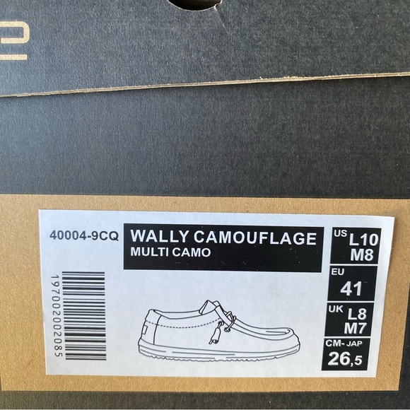 NWT Hey Dude Wally Camouflage Multi Camo women Loafers Size 10 available - Picture 7 of 10
